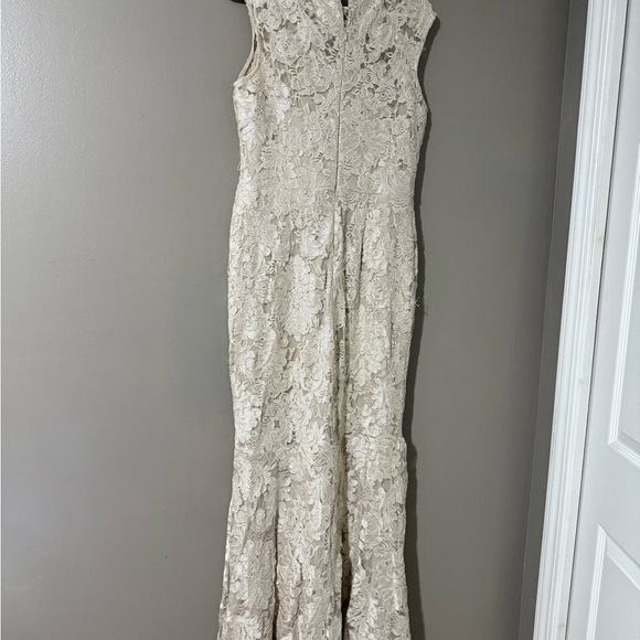 MARINA Lace Prom Dress in Cream - Picture 2 of 7